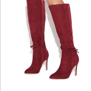 Burgundy boots